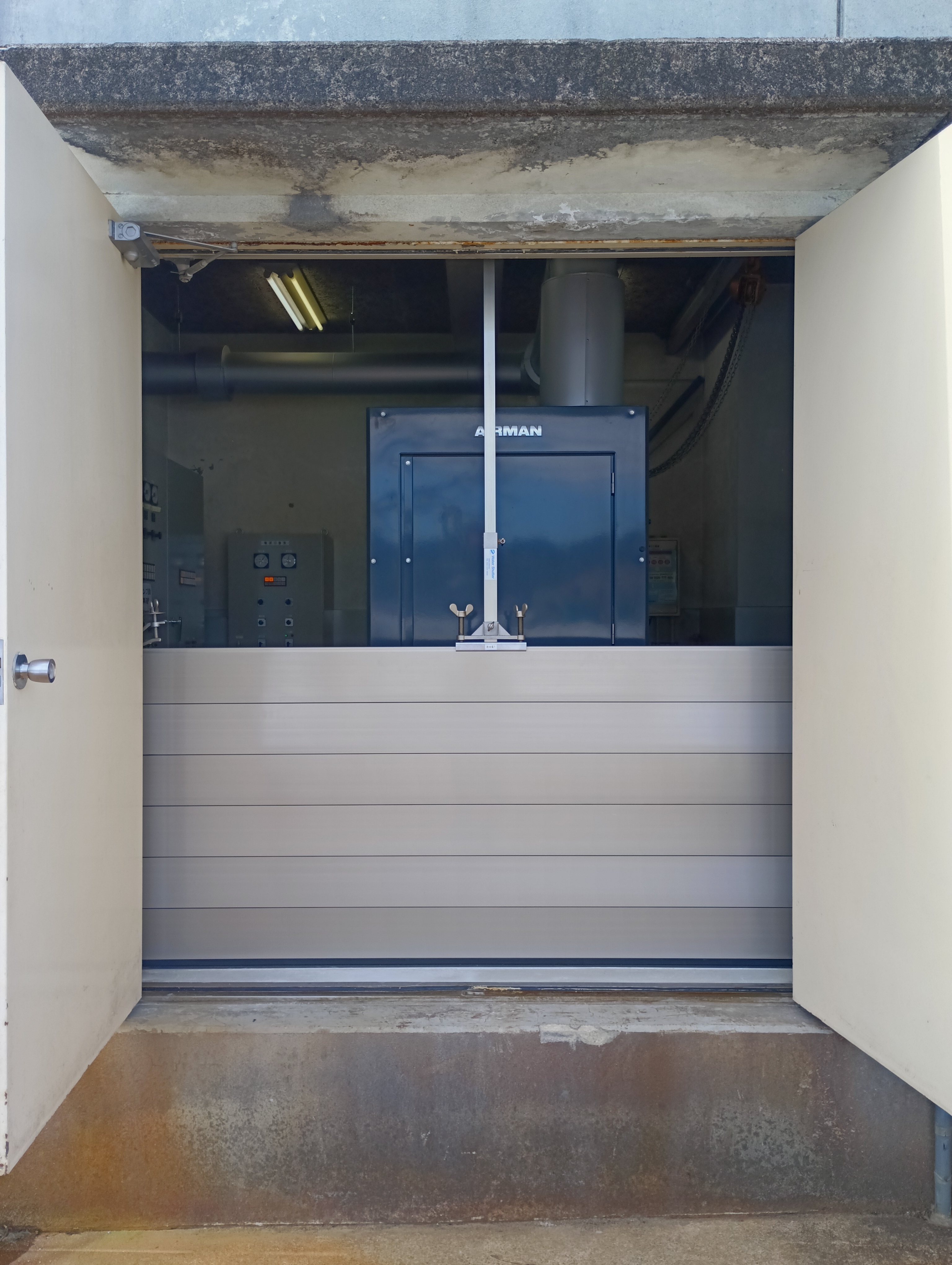 施工事例 : ７耐水補越第１号ポンプ場（耐水化）工事